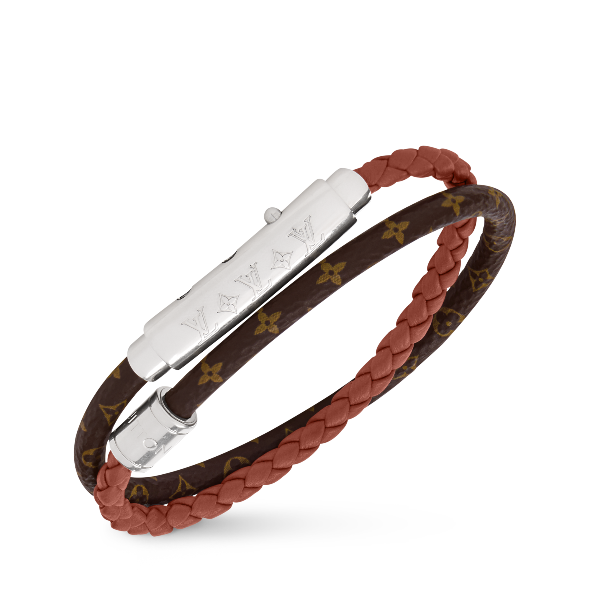 Bracciale LV Double Spin Monogram Heritage  Uomo Fashion Bijoux Bracciali | LOUIS VUITTON (Zoom prodotto)